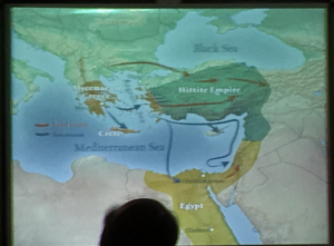 Slide con la rappresentazione dei tre grandi regni del Medio Oriente