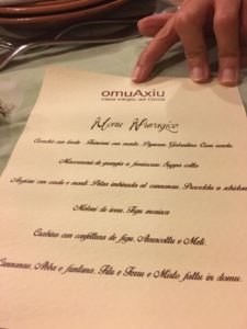 Menu Nuragico di Omu Axiu