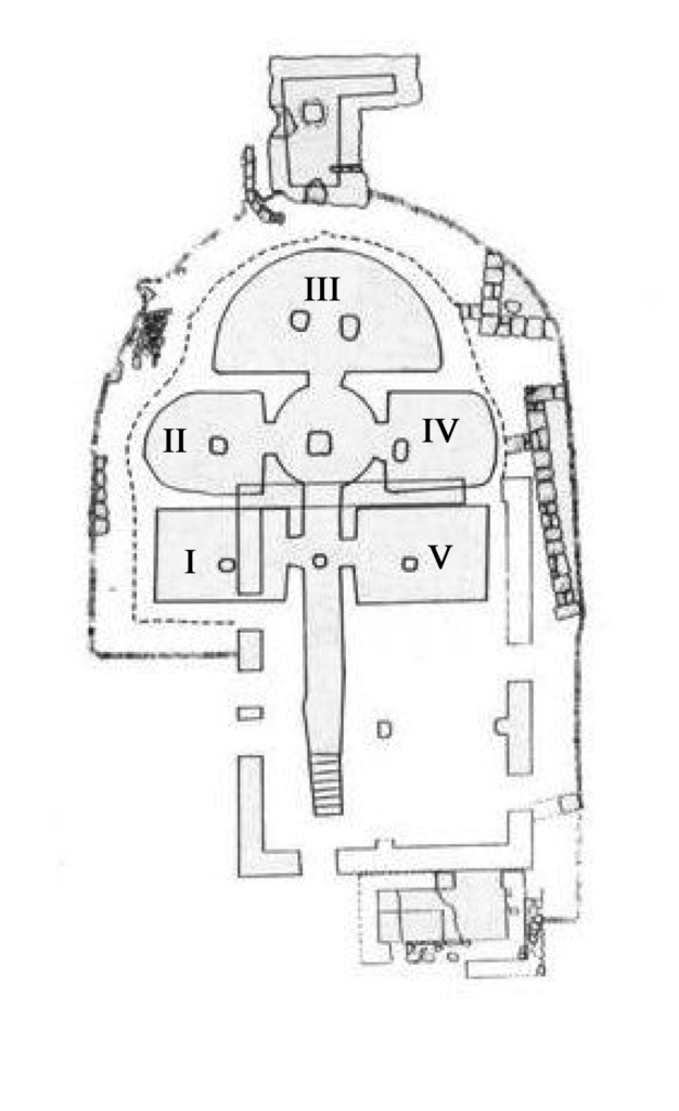 Planimetria dell'ipogeo di San Salvatore di Sinis