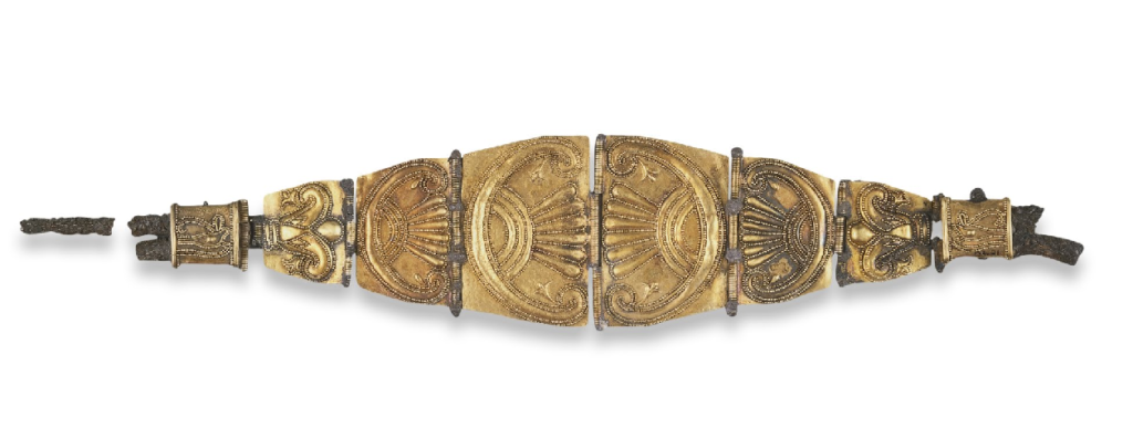Bracciale d'oro o diadema proveniente dalle necropolidi Tharros e custodito al British Museum di Londra